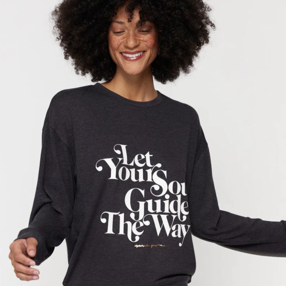 SPIRITUAL GANGSTER NWOT — (XL) Guide The Way Relaxed Savasana Sweater
